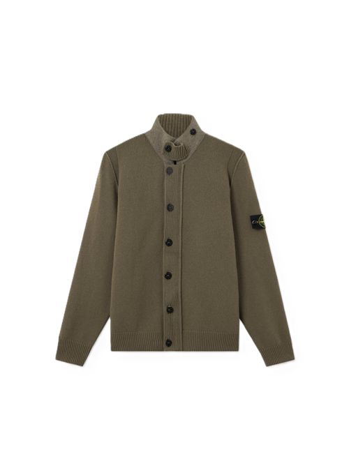 Stone Island Logo Patch Buttoned Cardigan Stone Island | L2S15 5100047 S00A3V005G MILITARY GREEN